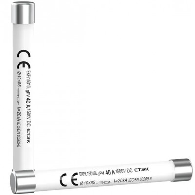 Φυσίγγιο-Κυλινδρική Ασφάλεια 10x85mm 10A 1500V Φωτοβολταϊκών 15PV10A